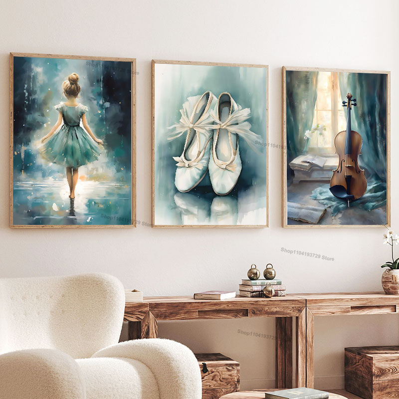 Waterproof Spray Shoe - Pintura em aquarela de menina bailarina,