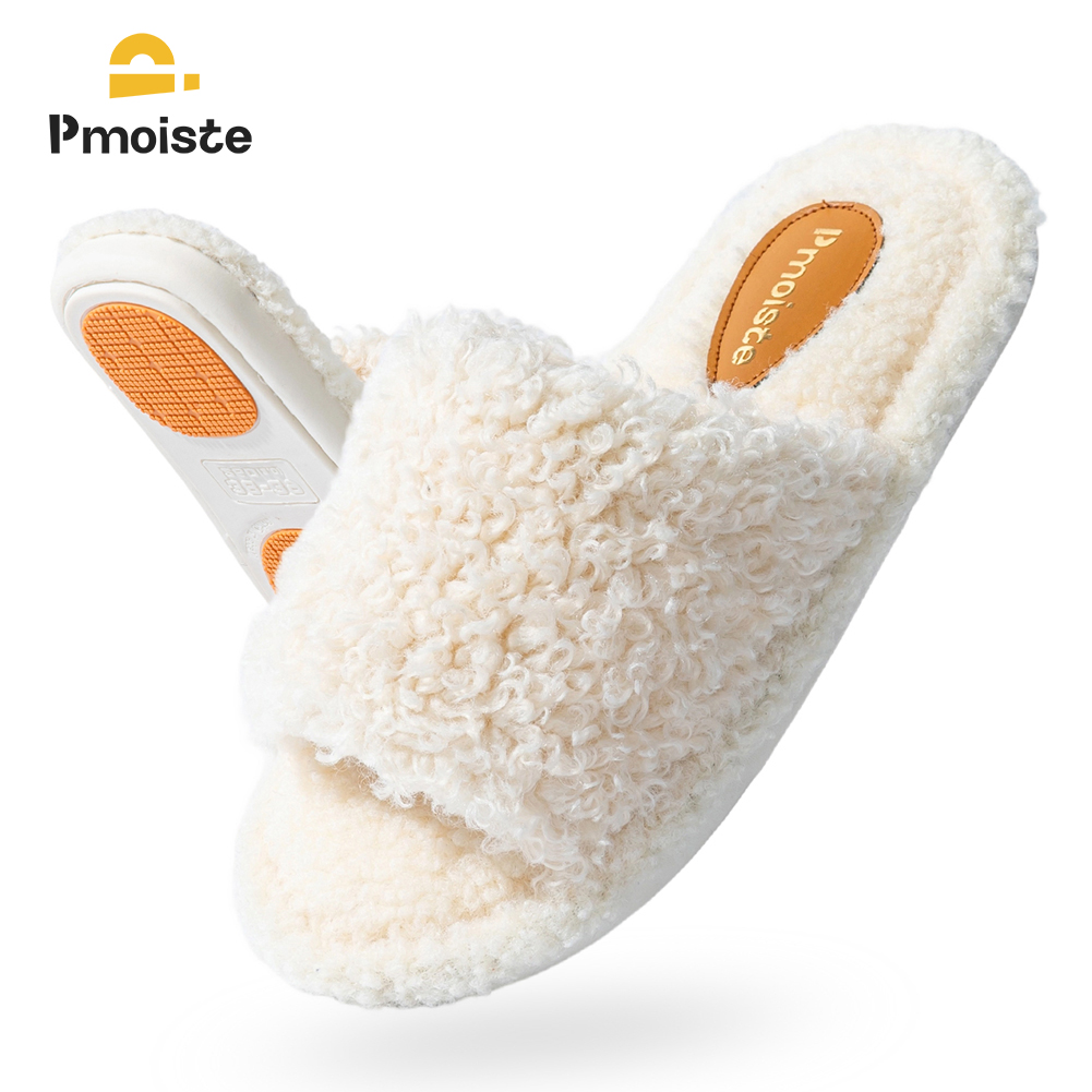 Insole Memory Foam - Pmoiste Chinelos de casa felpudos femininos,
