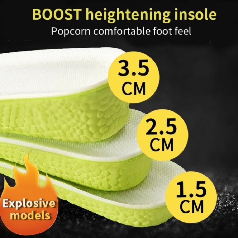 Insole Memory Foam - 1 par de palmilha de aumento
