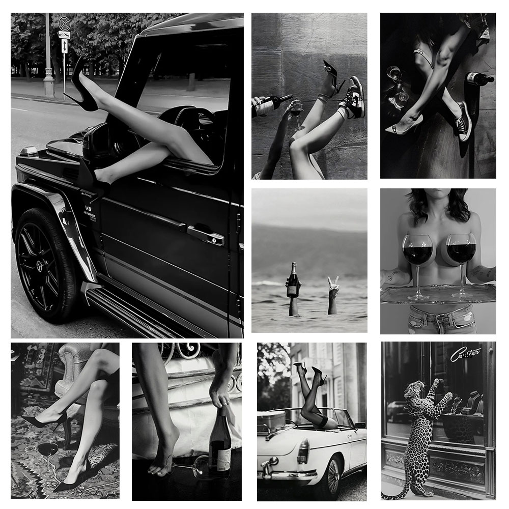 Waterproof Spray Shoe - Carros de luxo preto e branco,