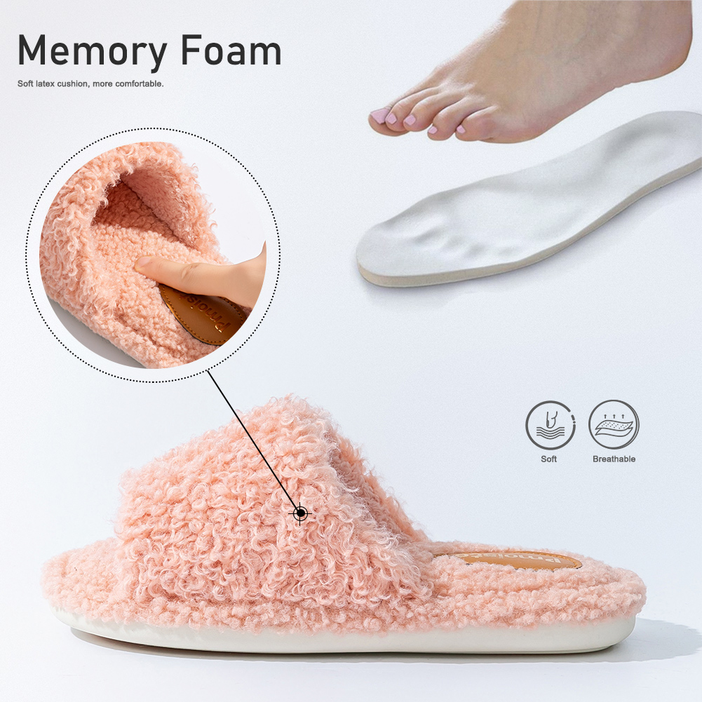 Pmoiste Chinelos de casa felpu - Insole Memory Foam avaliação e preço